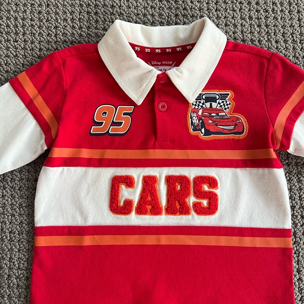Disney Red and White Sweatshirt with Bold Accents